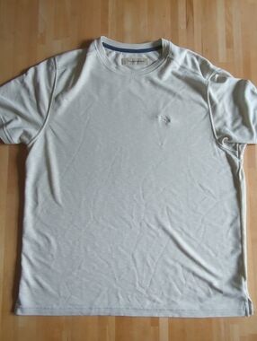 Tommy Bahama Light Beige Short Sleeve Tee, Size Large